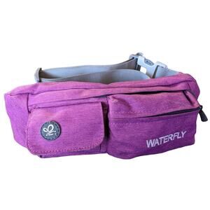 WATERFLY Fanny Pack Adjustable Waist Bag 4 Pocket Clip Activity Crossbody Purple